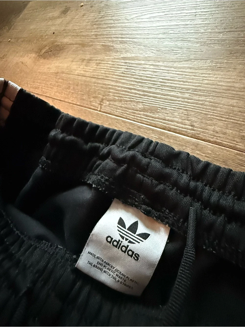 adidas Black Jogger Pants with White Side Stripes